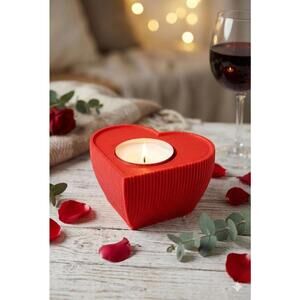 Heart Tealight Holder - Romantic Valentine's Day Decor & Candle Centerpiece